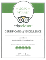 Certificato Tripadvisor 2015