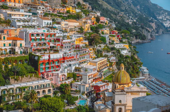 Transfer to Salerno with stops in Positano, Amalfi & Pompeii