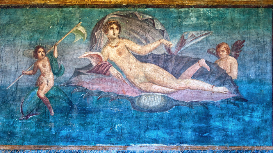 Venus fresco in the Temple of Venus, Pompeii, Italy
